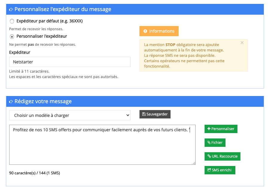 Solution SMS Préparation